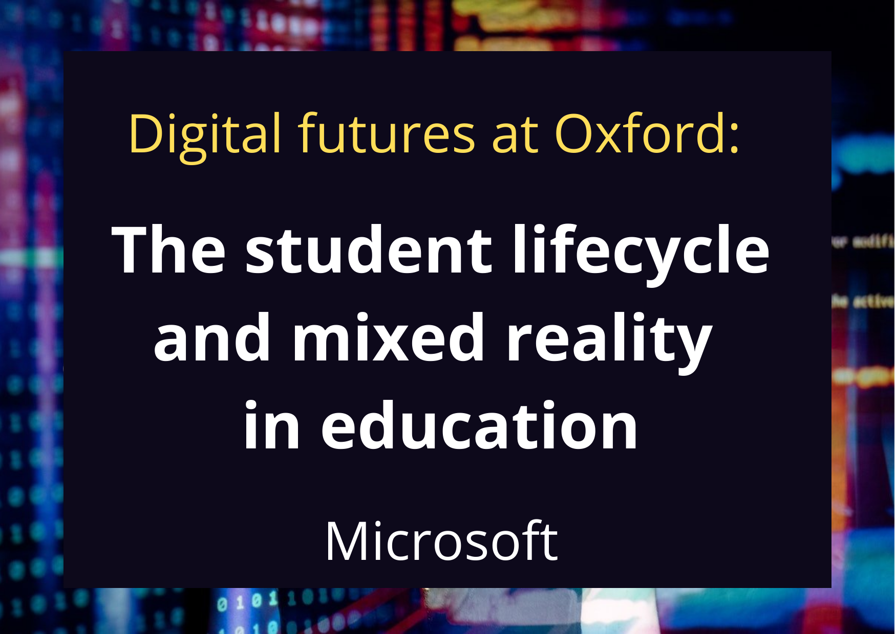 Digital futures Students and mixed reality IT Services
